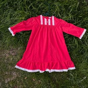 VTG Toddlers Girls Kids Sleep Red Dress 3T 3 T EUC